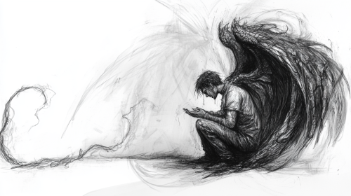 Dark Angel Bestows Profound Gift on Figure