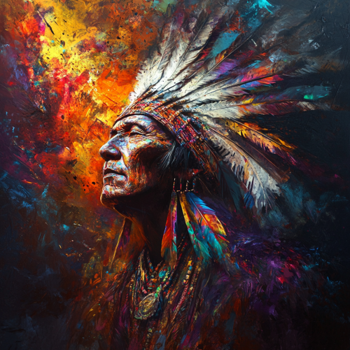 Dark Fantasy Native American Horror Landscape Art