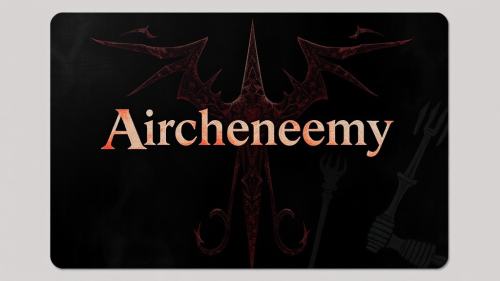 Dark Theme Archenemy Playmat with MTG Logo Style