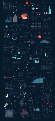 Deep Blue Background with Minimalistic Digital Art Deep Blue Background with Minimalistic Digital Art