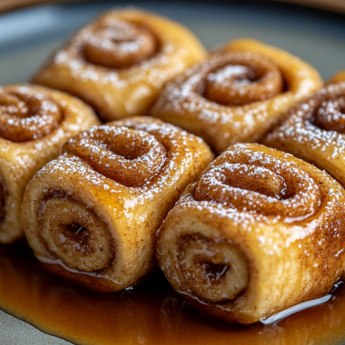 Delicious Cinnamon Roll French Toast Roll-Ups