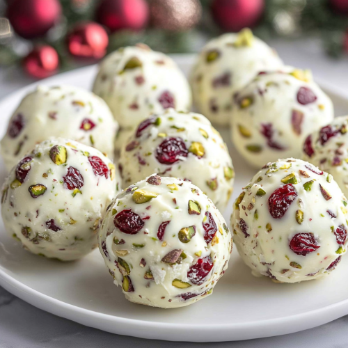 Delicious Holiday Truffles on Elegant Plate