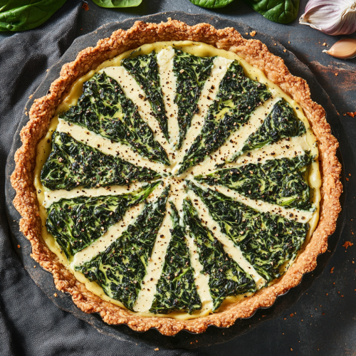 Delicious Spinach and Ricotta Tart in 8K