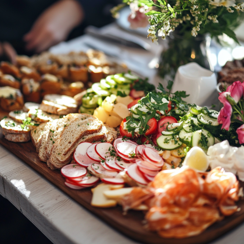 Deluxe Open-faced Sandwich Platter Served with Elegance