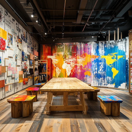 Designers, maps, cultures, quotes, studio, vibrant, global, showcasing