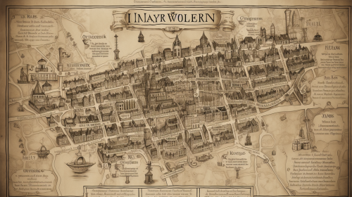 Detailed Old London Map with Marley's Businesses