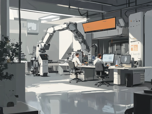 Digital Art of Modern Office