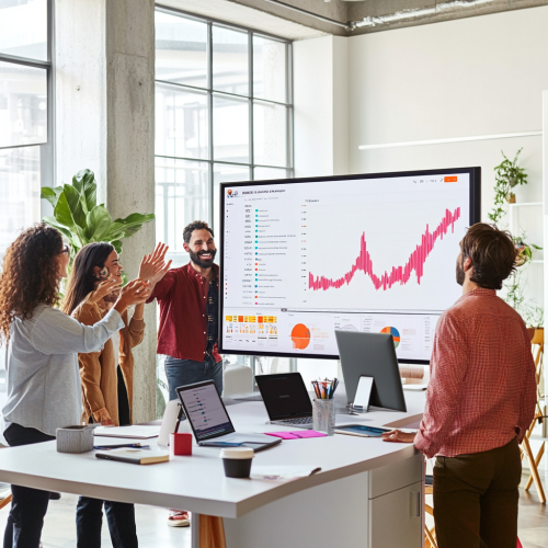 Digital Marketing Team Celebrates Analytics Success