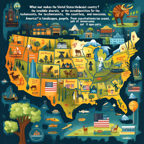 Diversity, culture, tech, opportunities, landscapes, people, innovations - America's best.