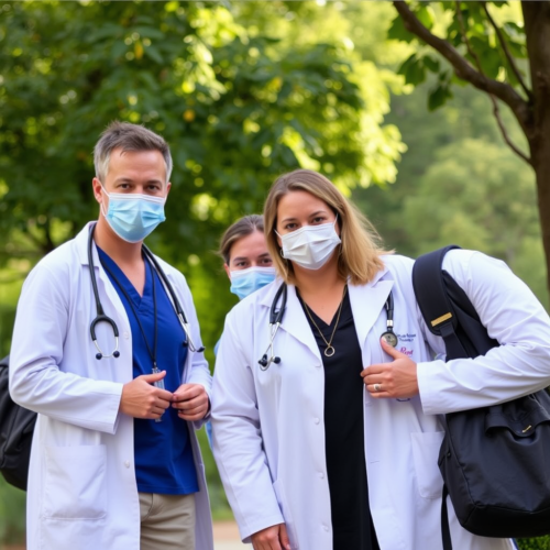 Doctors on a shared journey together.