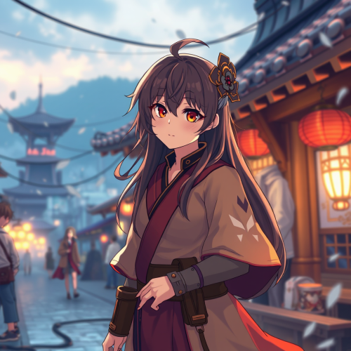 Dramatic Anime Scene with Cinematic Lighting