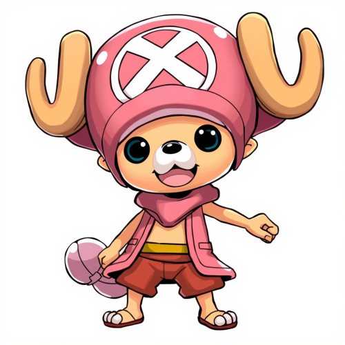 Drawing of baby Tony Tony Chopper from One Piece.
