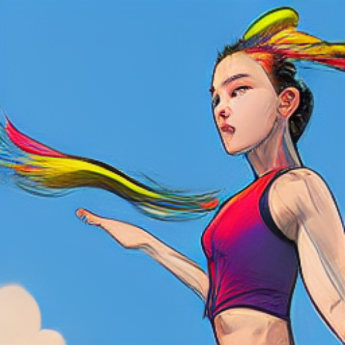 Dynamic Comic Panel with Tall Athletic Girl - Kim Jung Gi Style