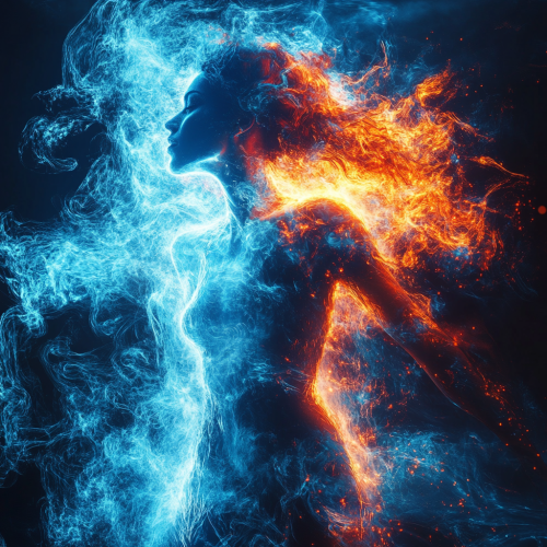 Dynamic energy surges with bold color contrasts. Dynamic energy surges with bold color contrasts.