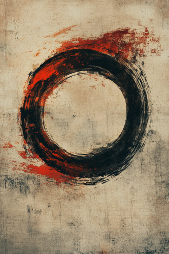 Eclectic Painting with Dada Elements and Mixed Media