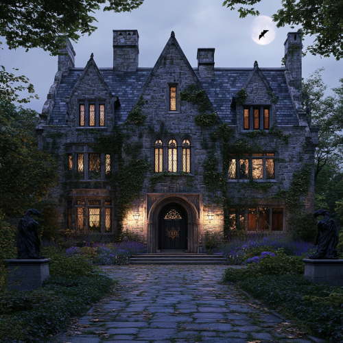 Eerie Gothic Mansion Perfect for Halloween Night