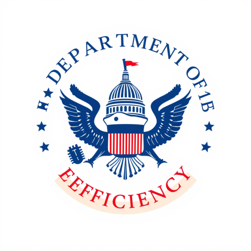 Efficiency Department Logo in Red, White, and Blue