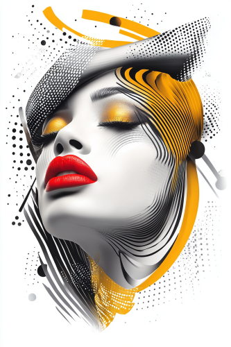 Elegant African Woman in Tribal Patterns