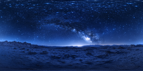 Elegant HDRI Panorama: Starry Night Sky Beauty