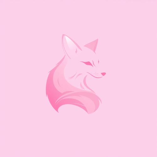 Elegant Premium Pink Gradient Fox Logo Design