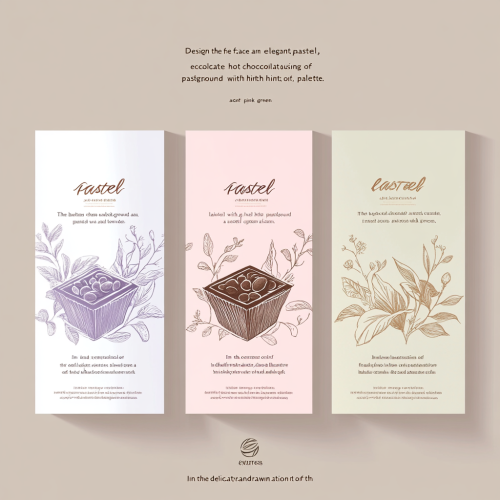 Elegant eco-friendly hot chocolate box in pastel tones.