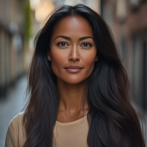 Emily Carter: Confident CMO in London, modern diversity.