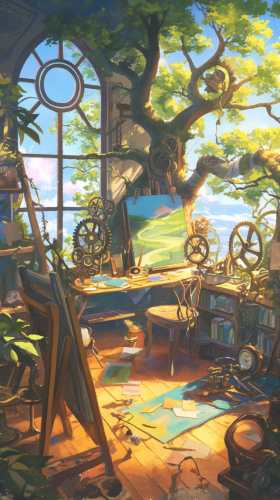 Enchanting Studio Scene Ghibli Style Photography 