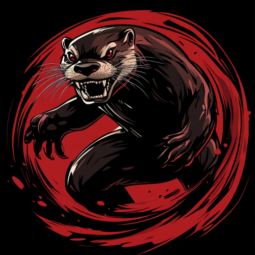 Energetic, fierce Amazonian otter mascot running towards you. Energetic, fierce Amazonian otter mascot running towards you.