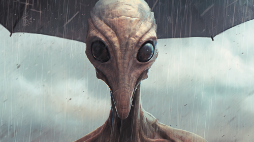 Enigmatic Kaminoan Alien in Stormy Kamino Portrait