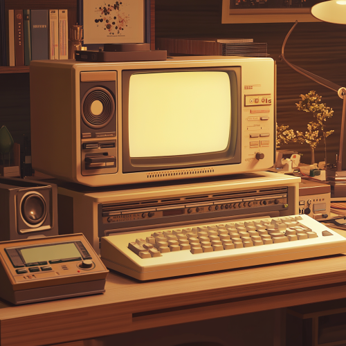 Exploring 1970s and 80s technology in cozy setting