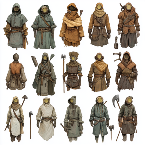 Fantasy Mining & Blacksmithing Apparel for Nobles and Commoners