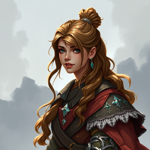 Female DND Character with Brown Hair and Royalty