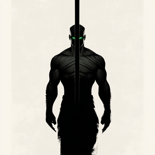 Fierce Warrior with Emerald Eyes