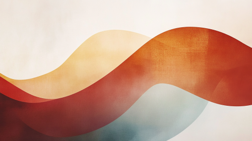 Fluid Gradient Poster in Warm Reds and Blues Background