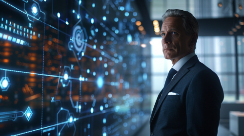 Future Business Executive in Tech Office