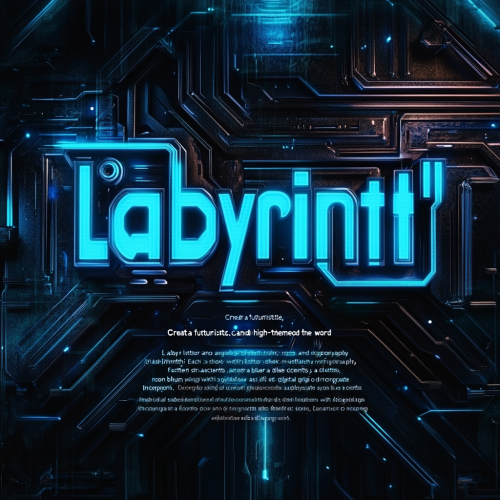 Futuristic cyber logo with metallic finish and neon accents. Futuristic cyber logo with metallic finish and neon accents.