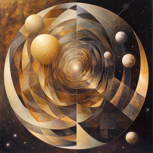 Geometrical symbols represent love, truth, life, honesty, peace.