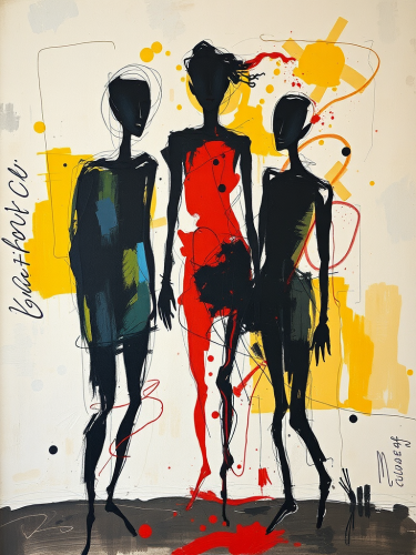 George Rouy's Abstract Painting of Three Figures
