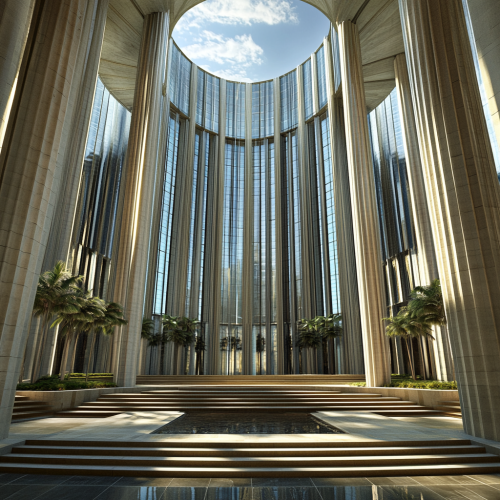 Glass and Steel Skyscraper with Circular Atrium in Mumbai Glass and Steel Skyscraper with Circular Atrium in Mumbai
