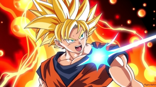 Goku Super Saiyan on Black Background