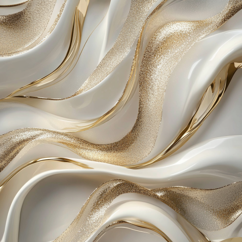 Golden and White Waves Background