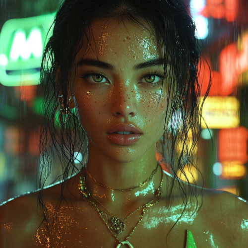 Gorgeous Black-Korean woman in edgy Jade fashion