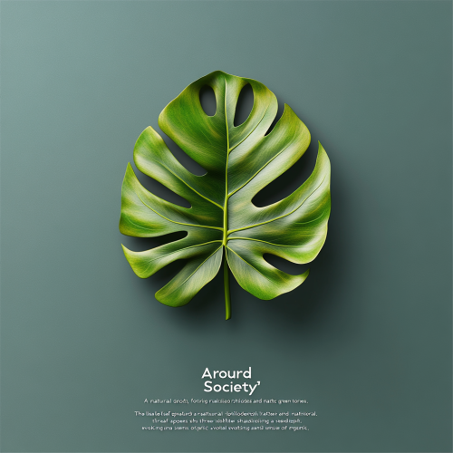 Green 3D leaf logo for 'Aroid Society' brand.