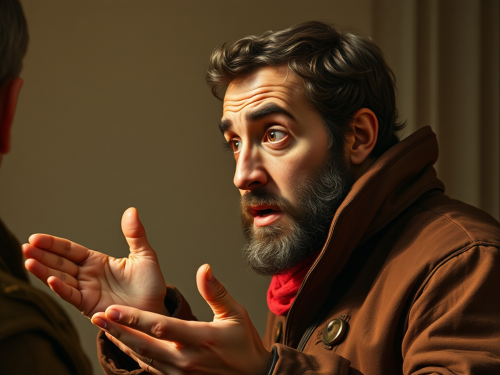 Guillaume Faury Arguing with an Unseen Person