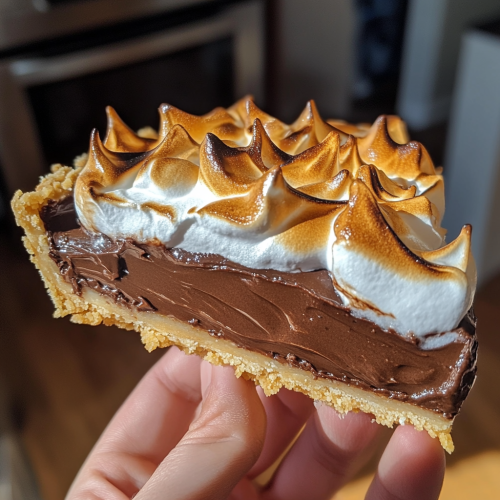 Handheld Decadent Chocolate Pie with Toasted Meringue