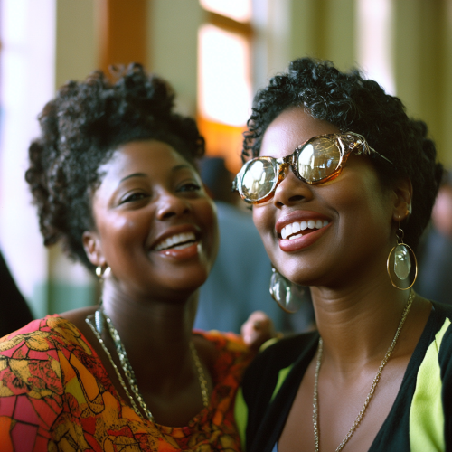 African American Mother and Daughter