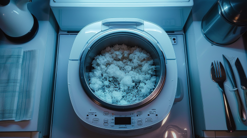 Haunted Rice Cooker in Modern Kitchen