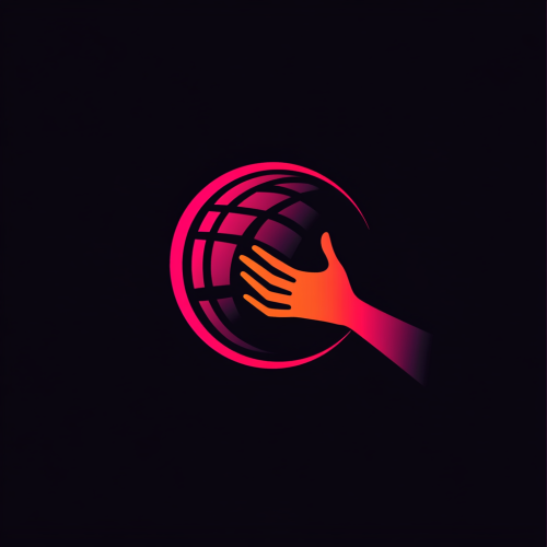 Helping Hands Globe Logo for Nonprofit Organization