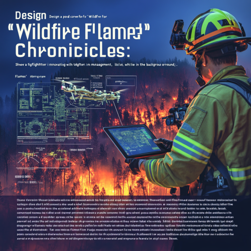 Heroic Firefighter Embracing Technology in Wildfire Management