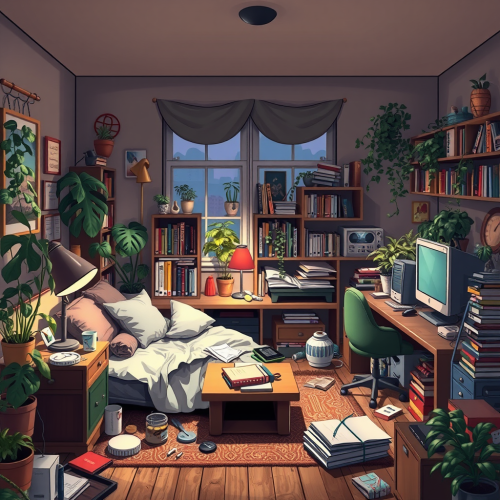 Hidden treasures in a teenager's messy room